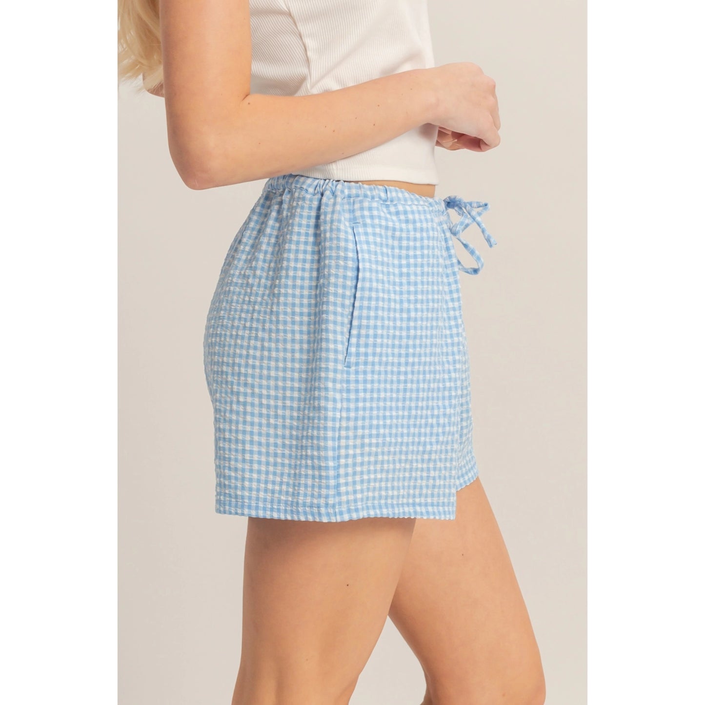 Gingham Relaxed Fit Shorts