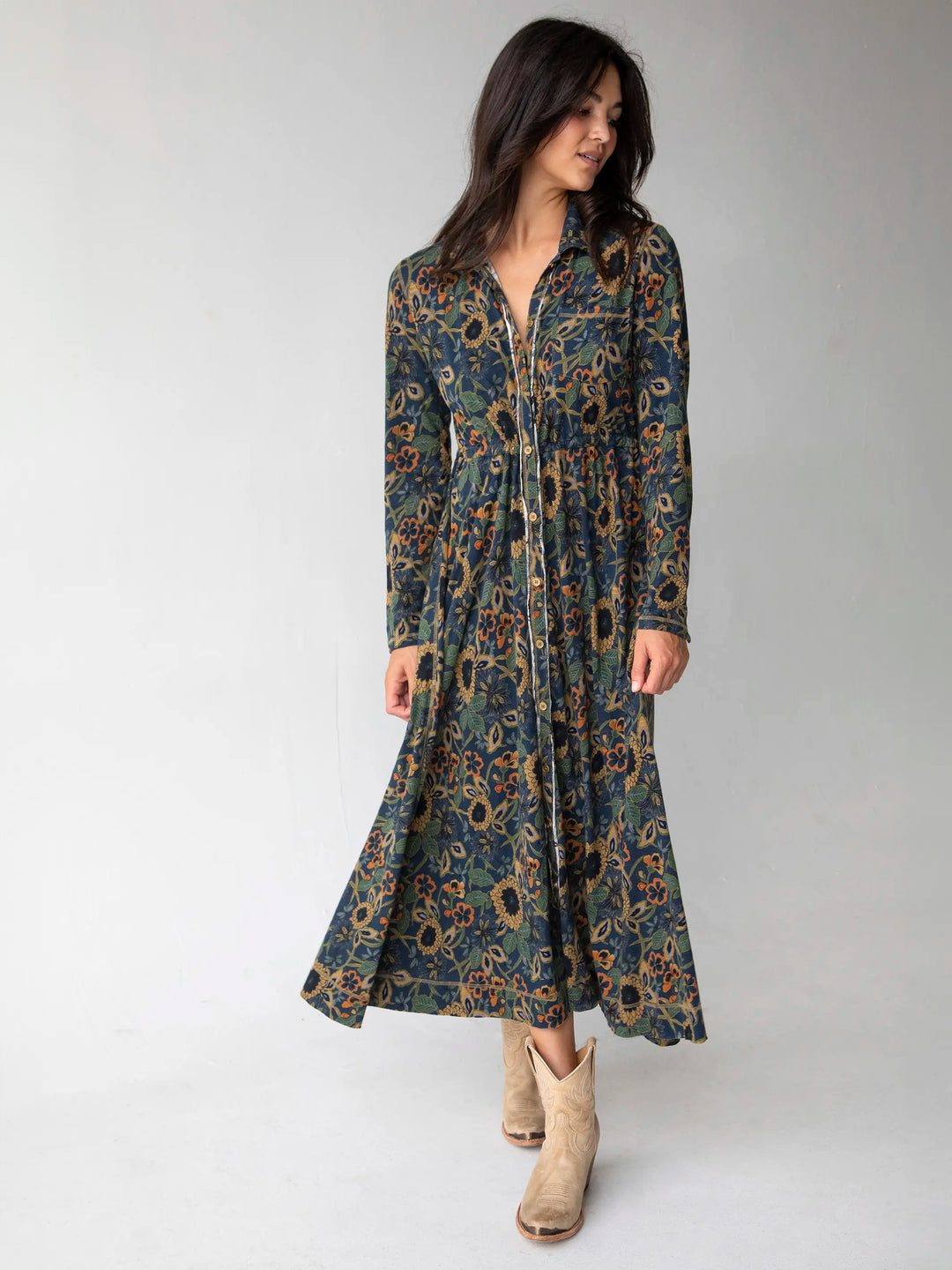 white christmas dresses Caravana Women's Midi Dress Cotton Jute Natural L/XL