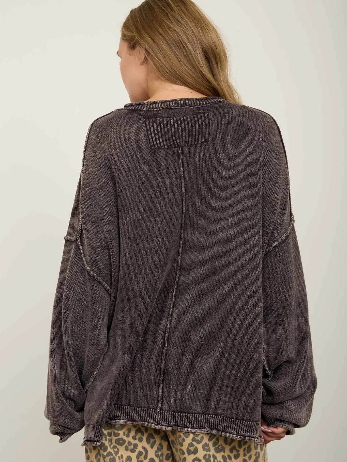 Washed Crewneck Sweater