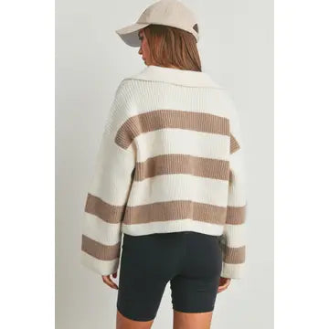 Stripe Drop Shoulder Sweater