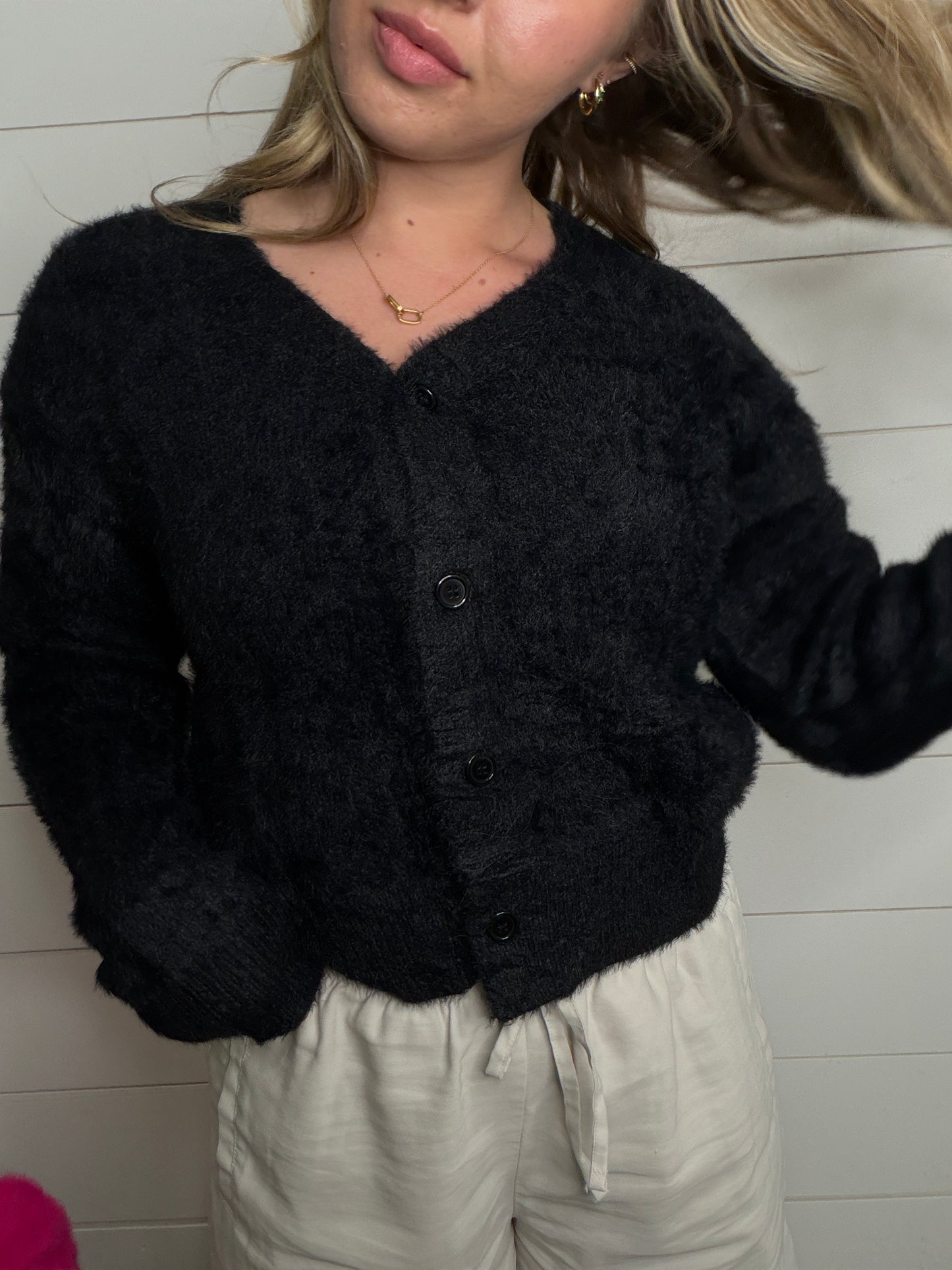 Fuzzy Fleece Cardigan