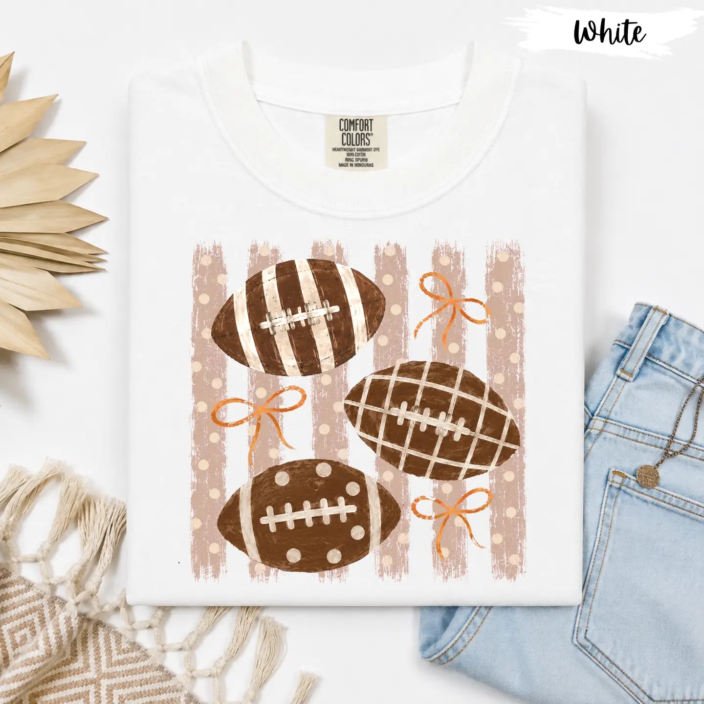 Football & Bows Graphic Tee