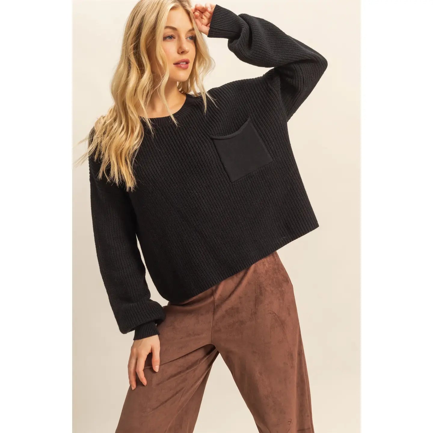 Pocket Crewneck Sweater