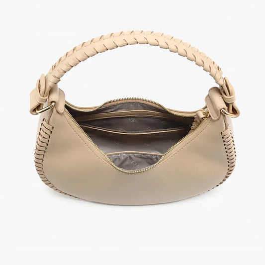 Jen & Co : Aria Whipstitch Crescent Shoulder Bag
