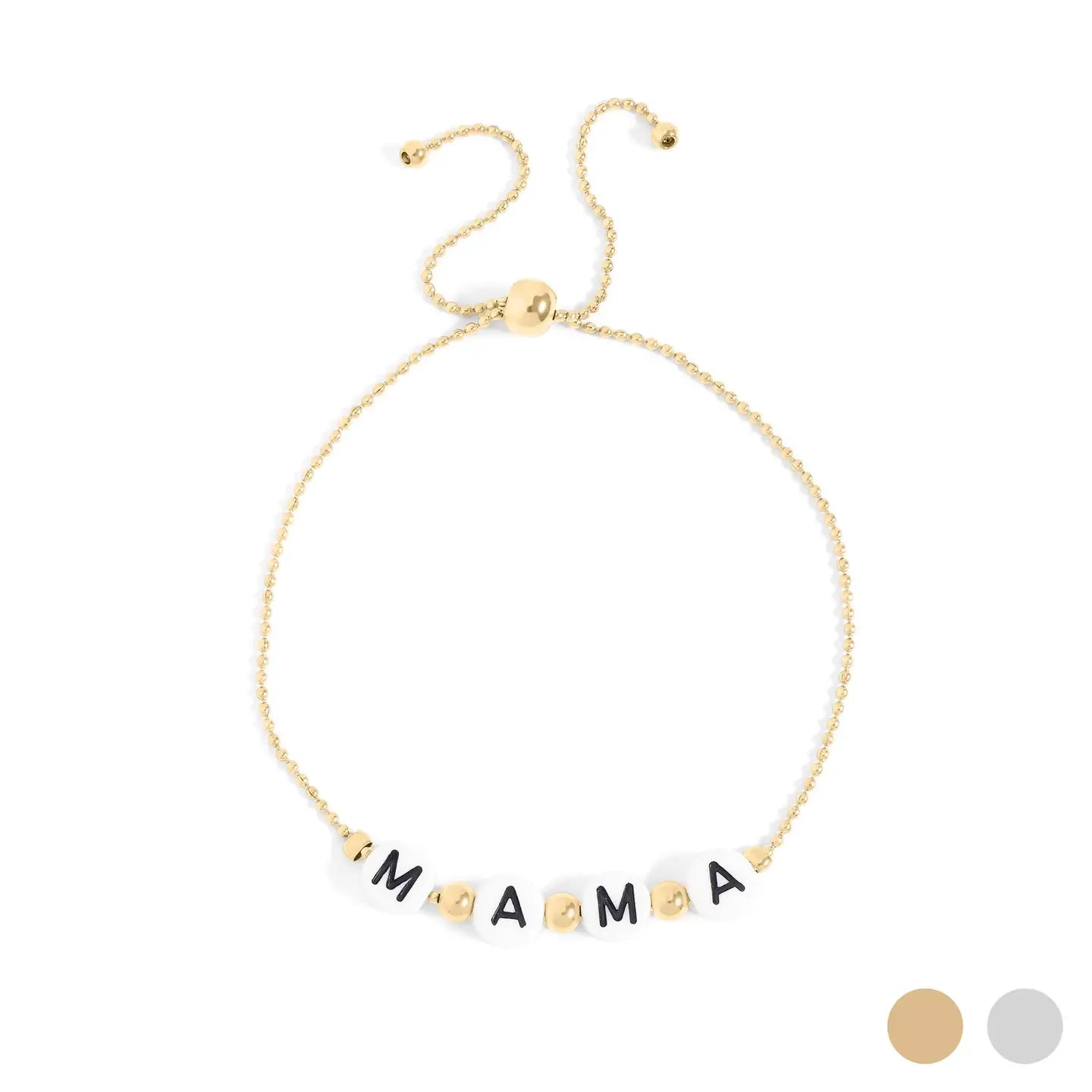 Mama Beaded Adjustable Bracelet