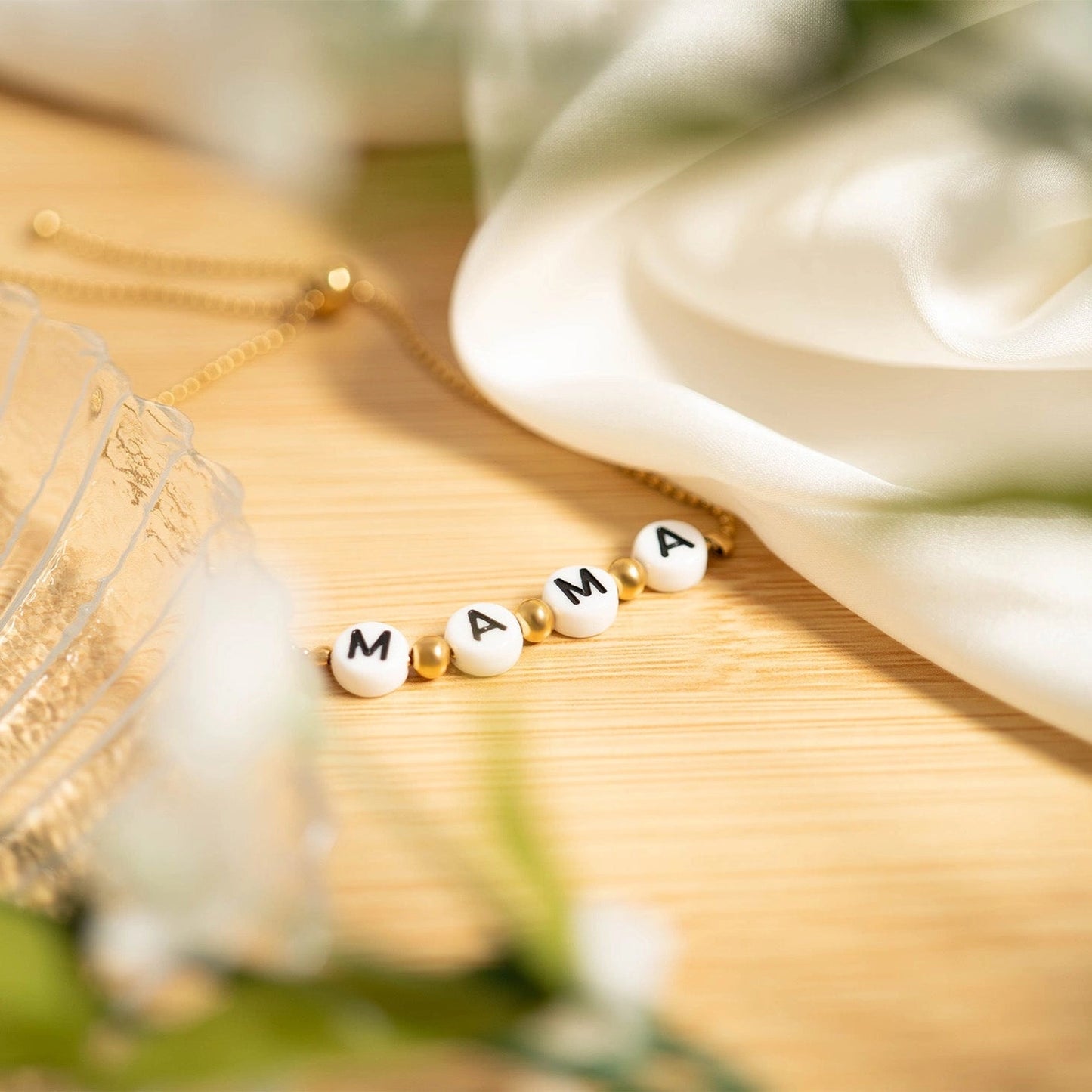 Mama Beaded Adjustable Bracelet