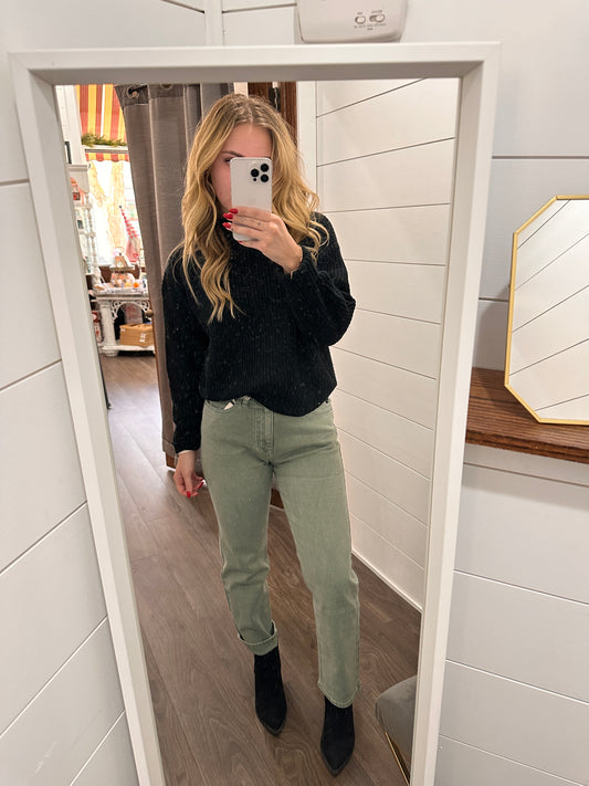 KanCan - High Rise 90s Olive Jeans