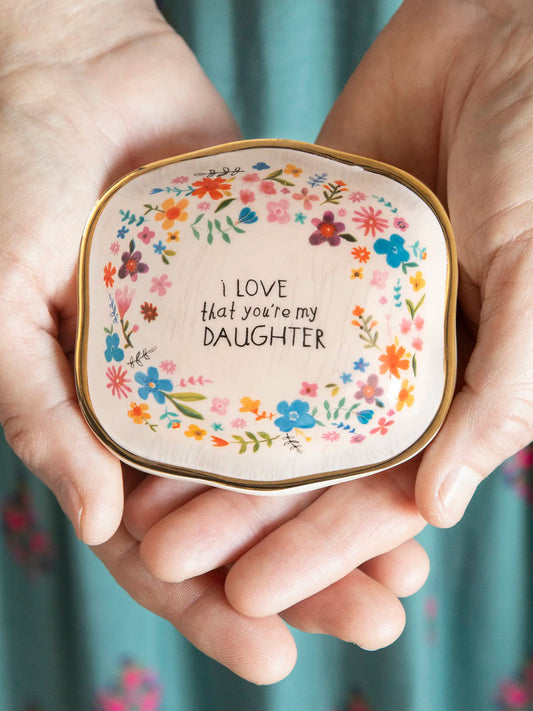 Natural Life - Antiqued Trinket Bowl "Daughter"