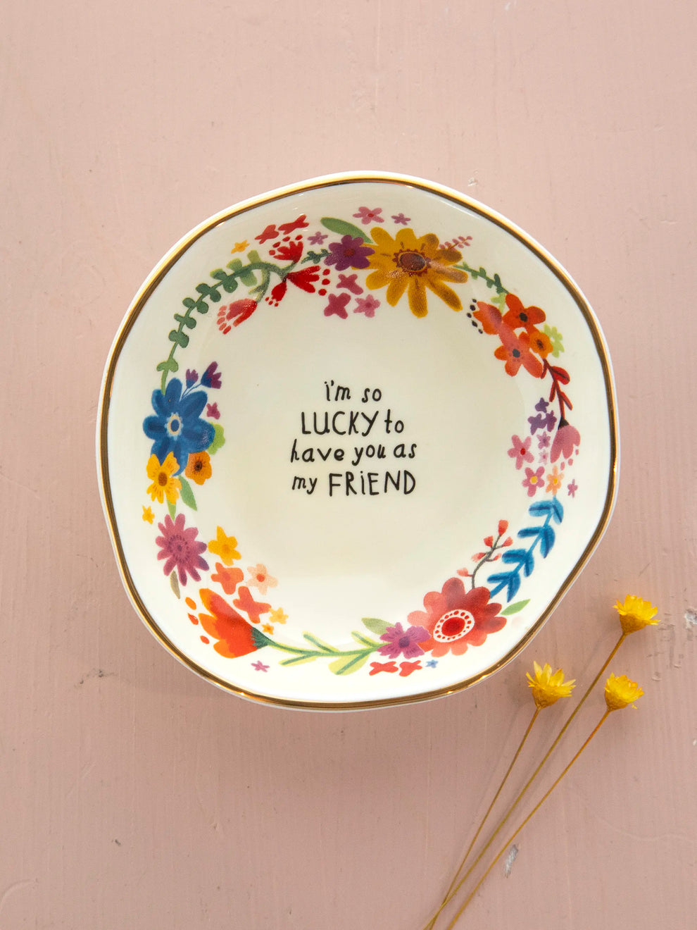 Natural Life - Perfect Little Trinket Bowl "Lucky Friend"