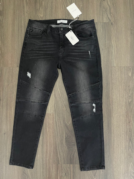 KanCan Black Mild Distressed Moto Skinny