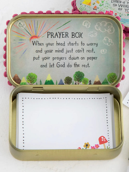 Natural Life - Tin Prayer Box "God Created You"