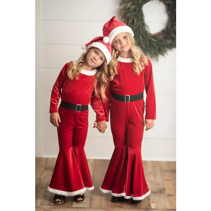 GIRLS Santa Bell Bottom Set