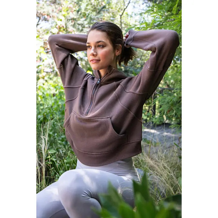 Rae Mode Cropped Quarter Zip