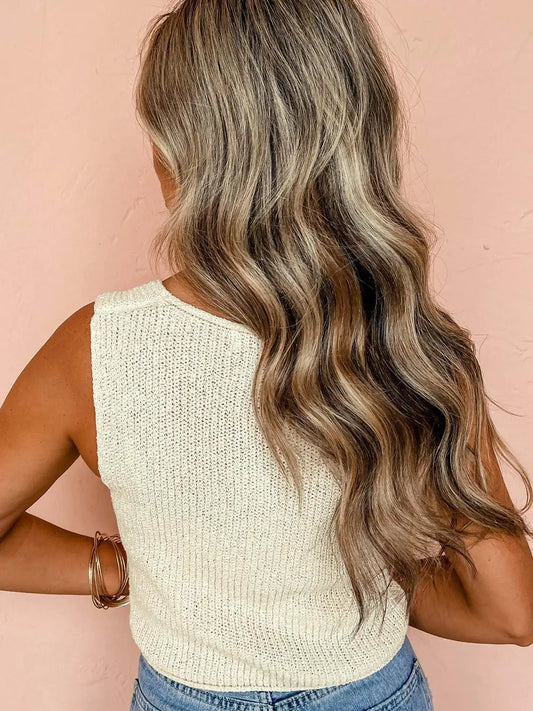 Tie Front Sweater Vest