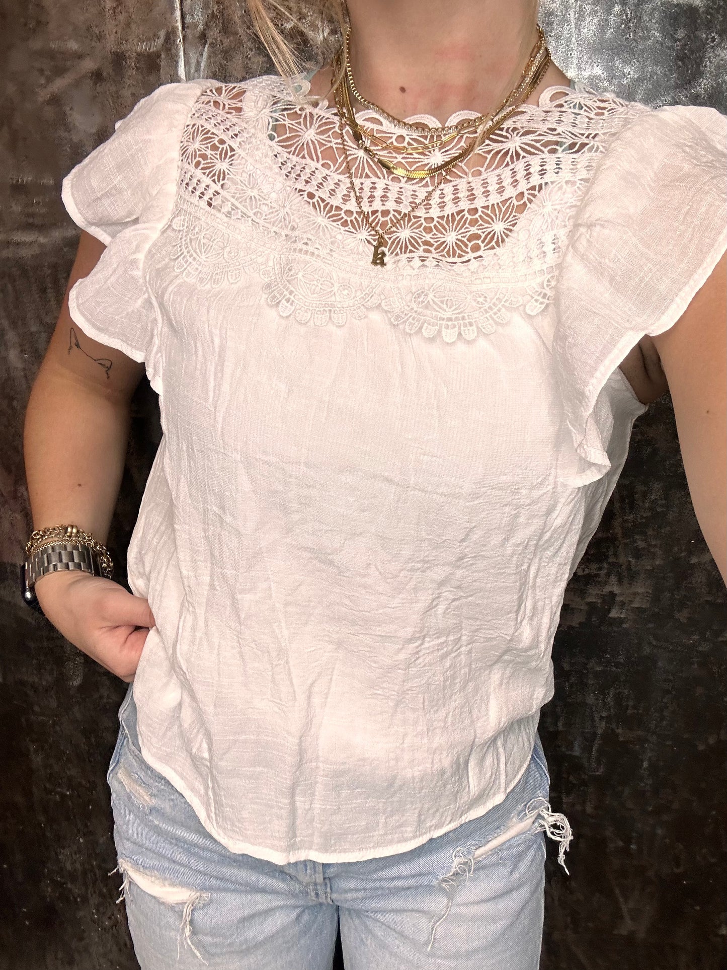 Crochet Detail Blouse
