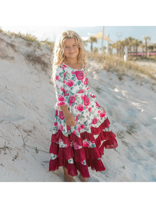 Girls Ruffle Winter Dresses