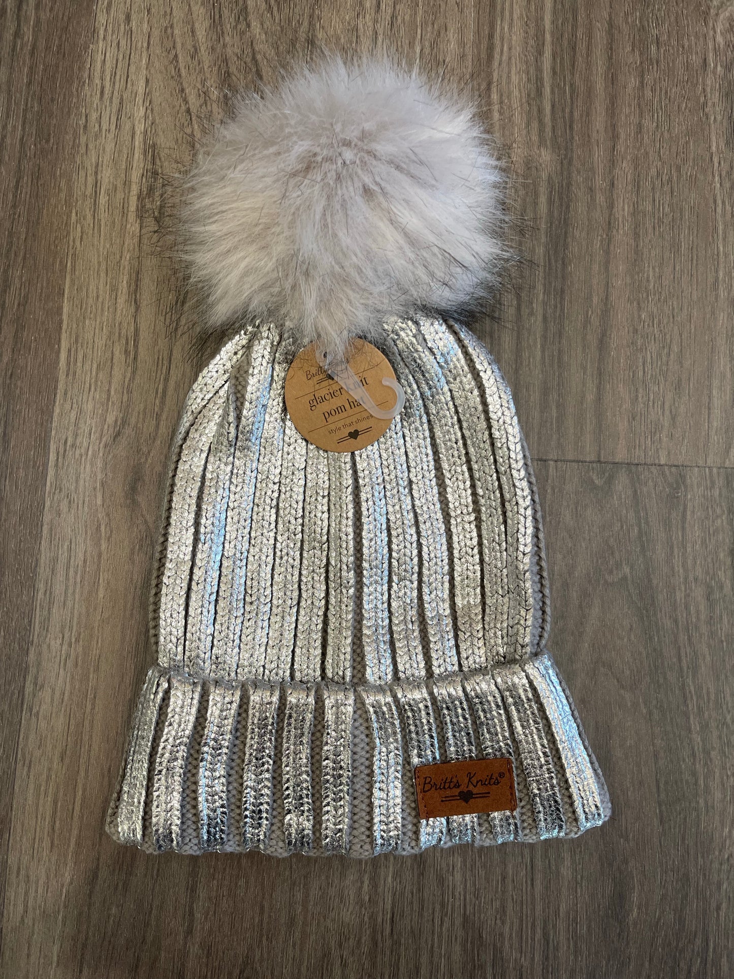 Britt's Knits Glacier Knit Pom Hat