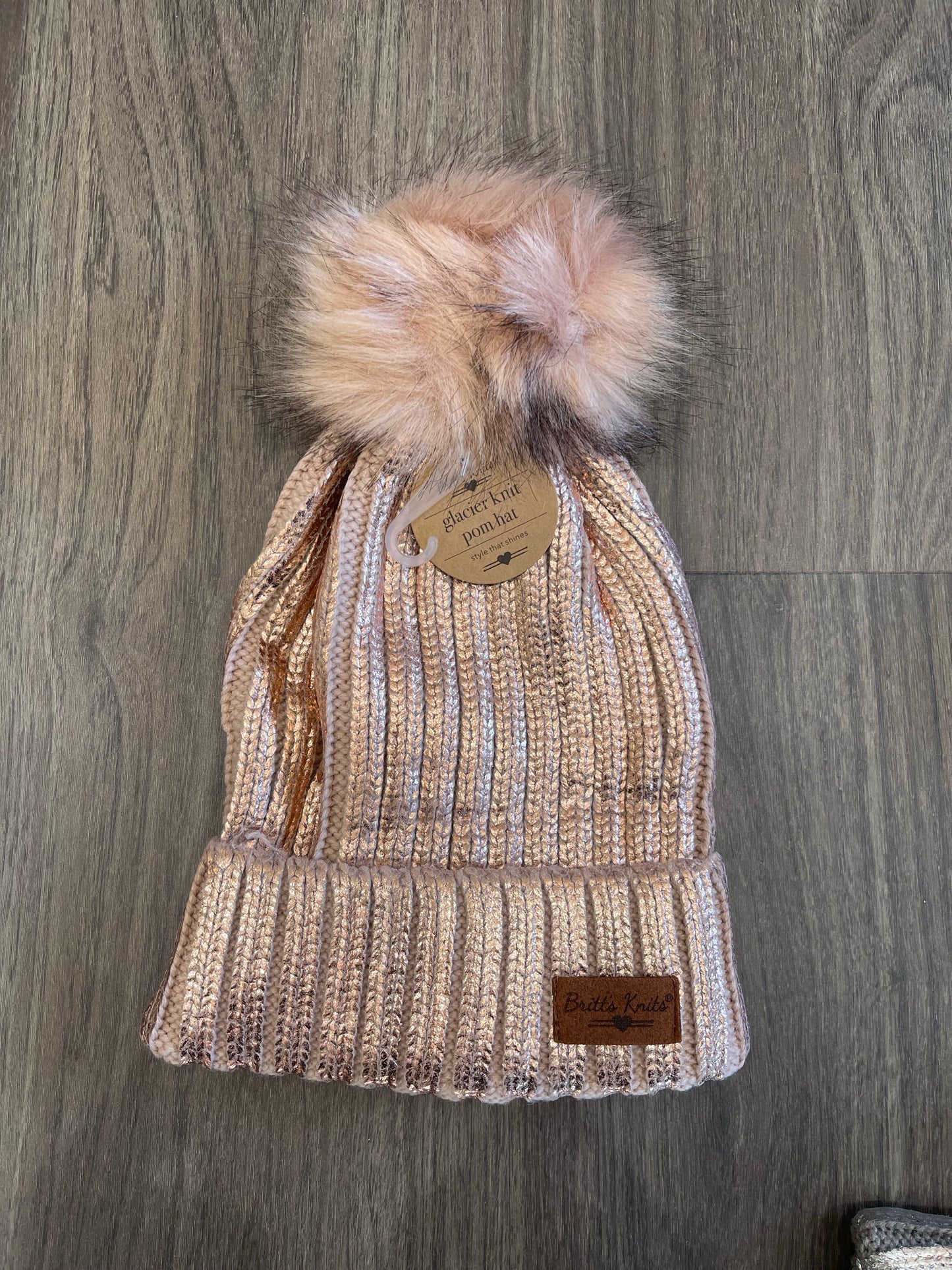 Britt's Knits Glacier Knit Pom Hat