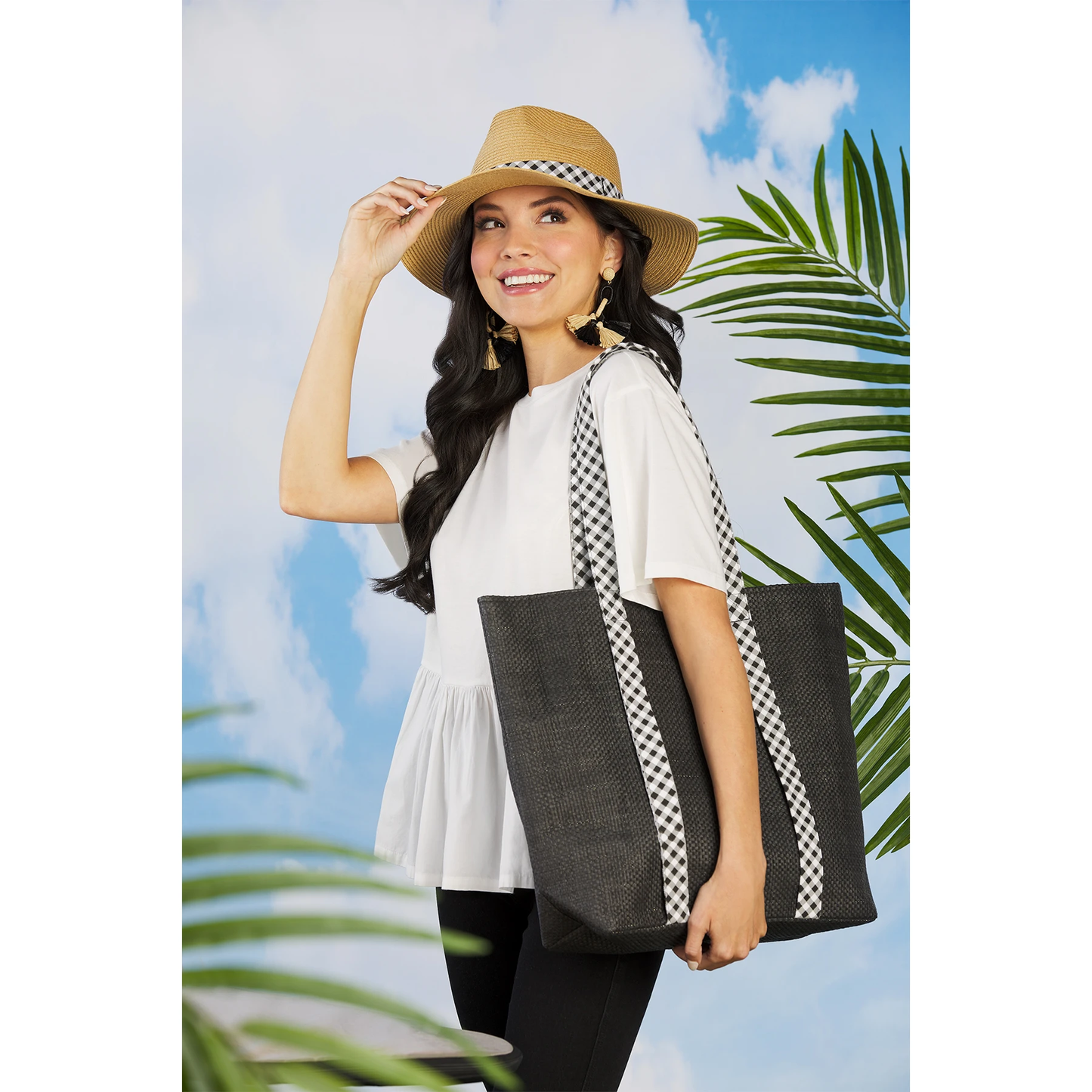 MudPie Tote & Sun Hat set