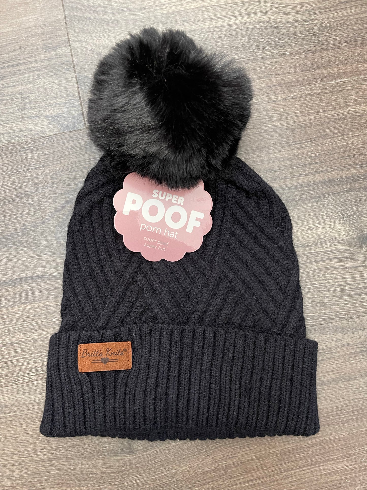 Britt's Knits Super POOF Pom Hats