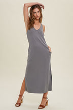 Midi Dress w/ Open Back Detail