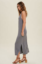 Midi Dress w/ Open Back Detail