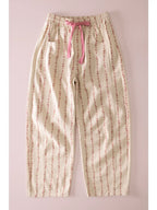Floral Print Barrel Jean