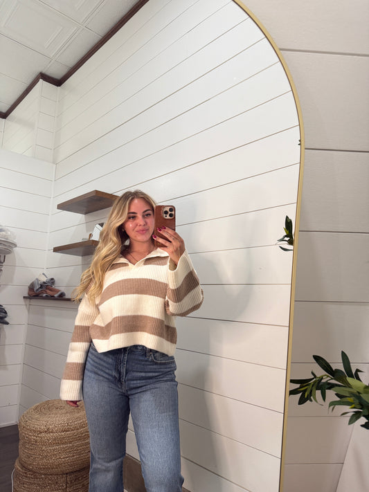 Stripe Drop Shoulder Sweater