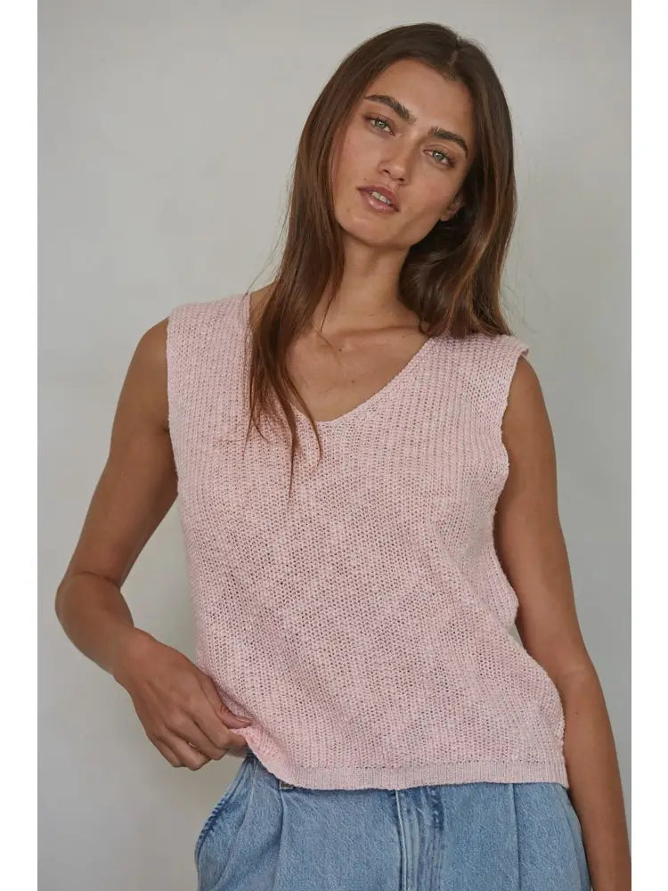 Knit Sweater Vest Top