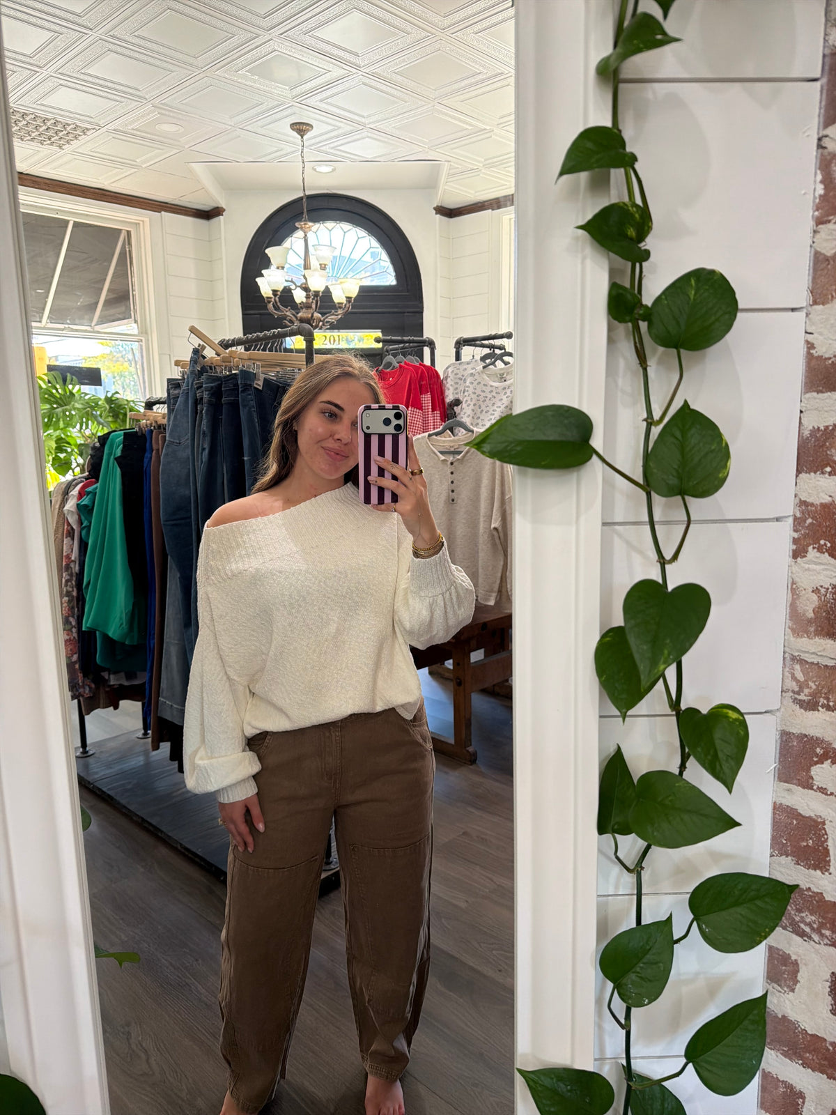 Off-Shoulder Sweater