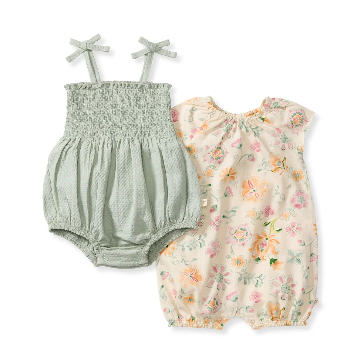 Mediterranean Floral Bubble Romper
