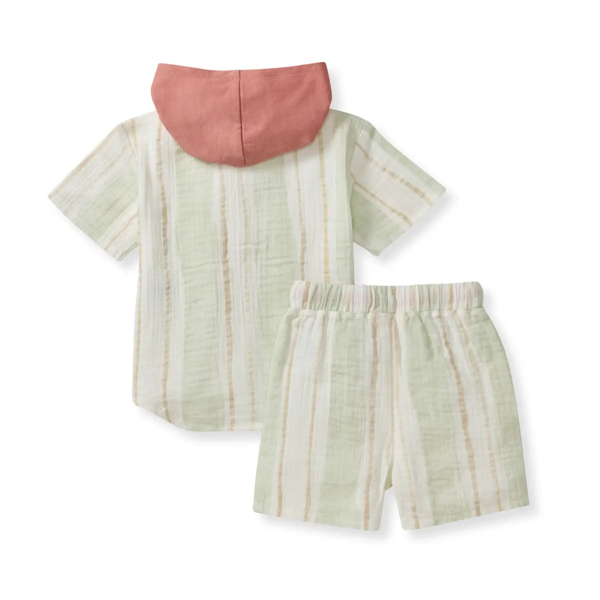 Pacific Stripe Hooded Shirt & Short Set