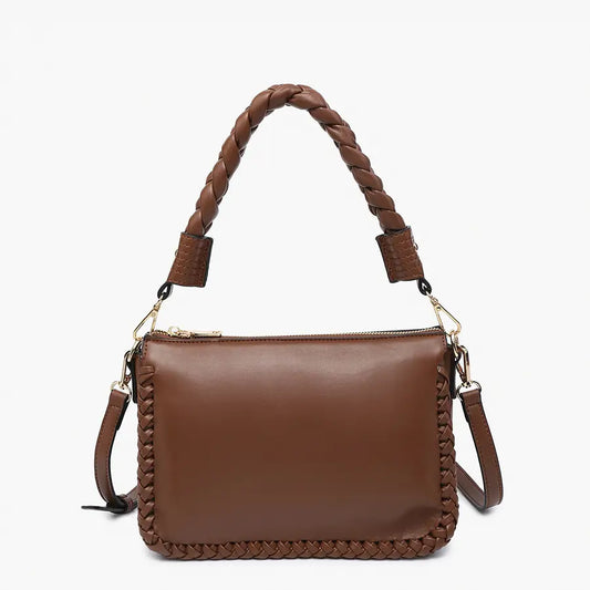 Jen & Co : Judith Whipstitch Trim Shoulder Bag