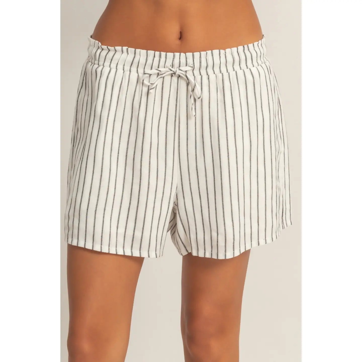 Striped Drawstring Shorts