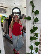 Gingham Crewneck