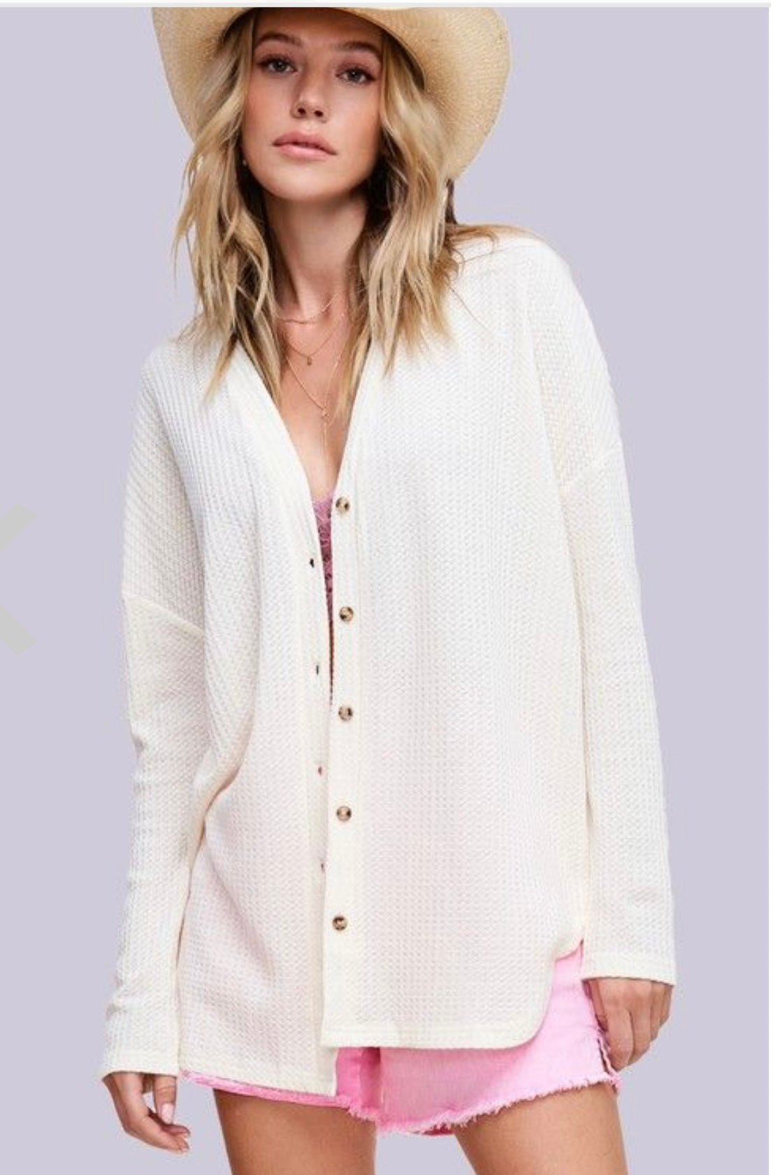 Waffle Knit Cardigan