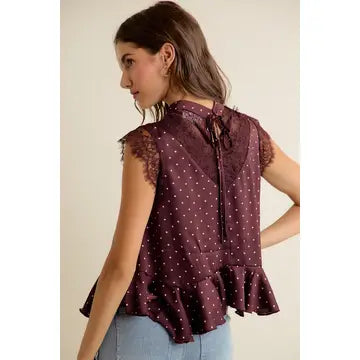 Polka Dot Lace Tank