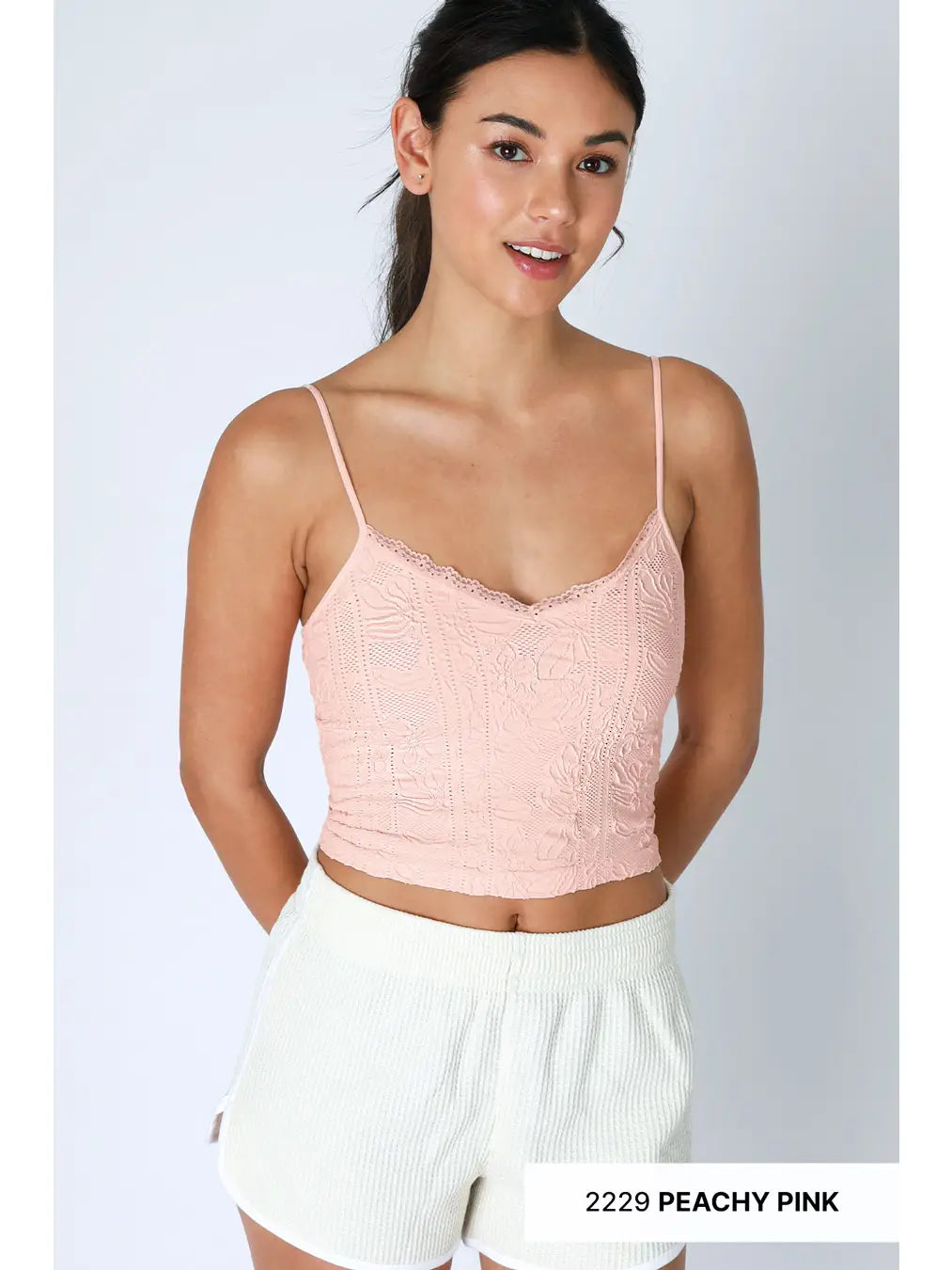 NikiBiki  Double Lace Trim Cami