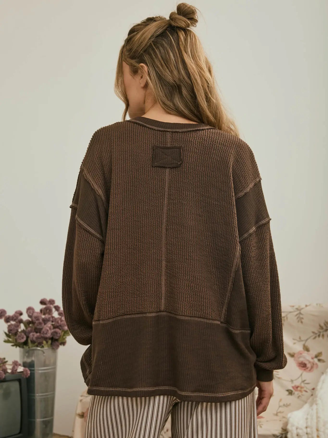 Raw Edge Knit Top
