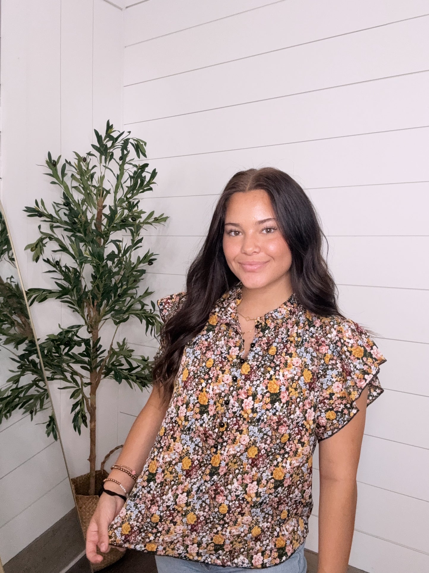 Vintage Floral Blouse