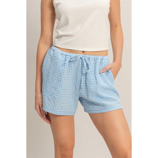Gingham Relaxed Fit Shorts