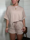 Ribbed Knit Top & Shorts Set