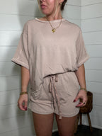 Ribbed Knit Top & Shorts Set