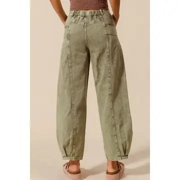 Mineral Wash Barrel Pants