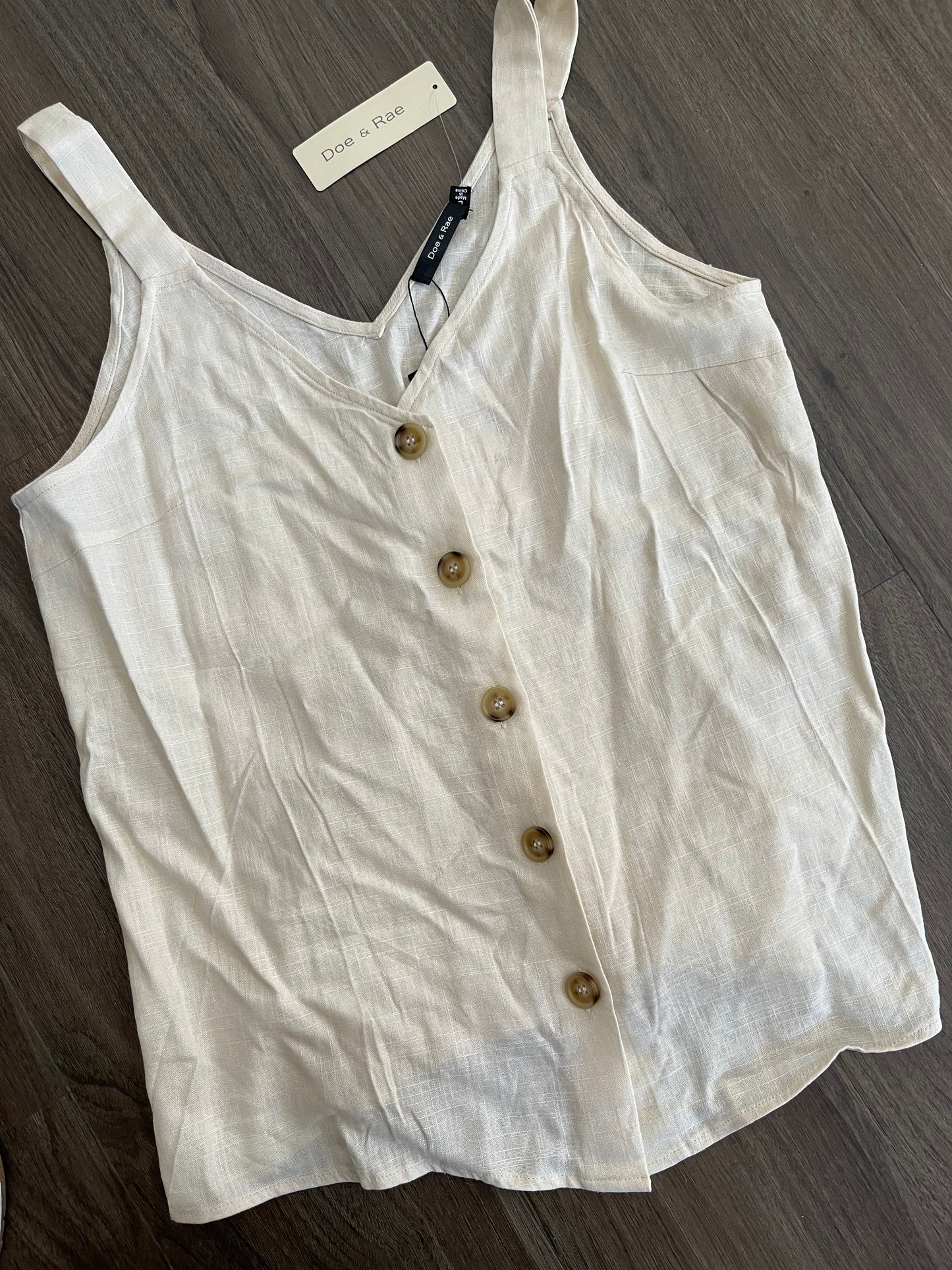 V-Neck Linen Tank