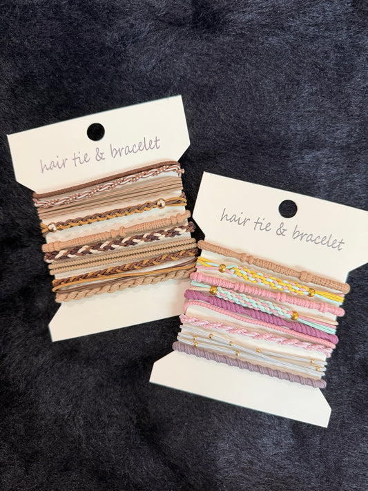 Dual Bracelet Hair Tie Set