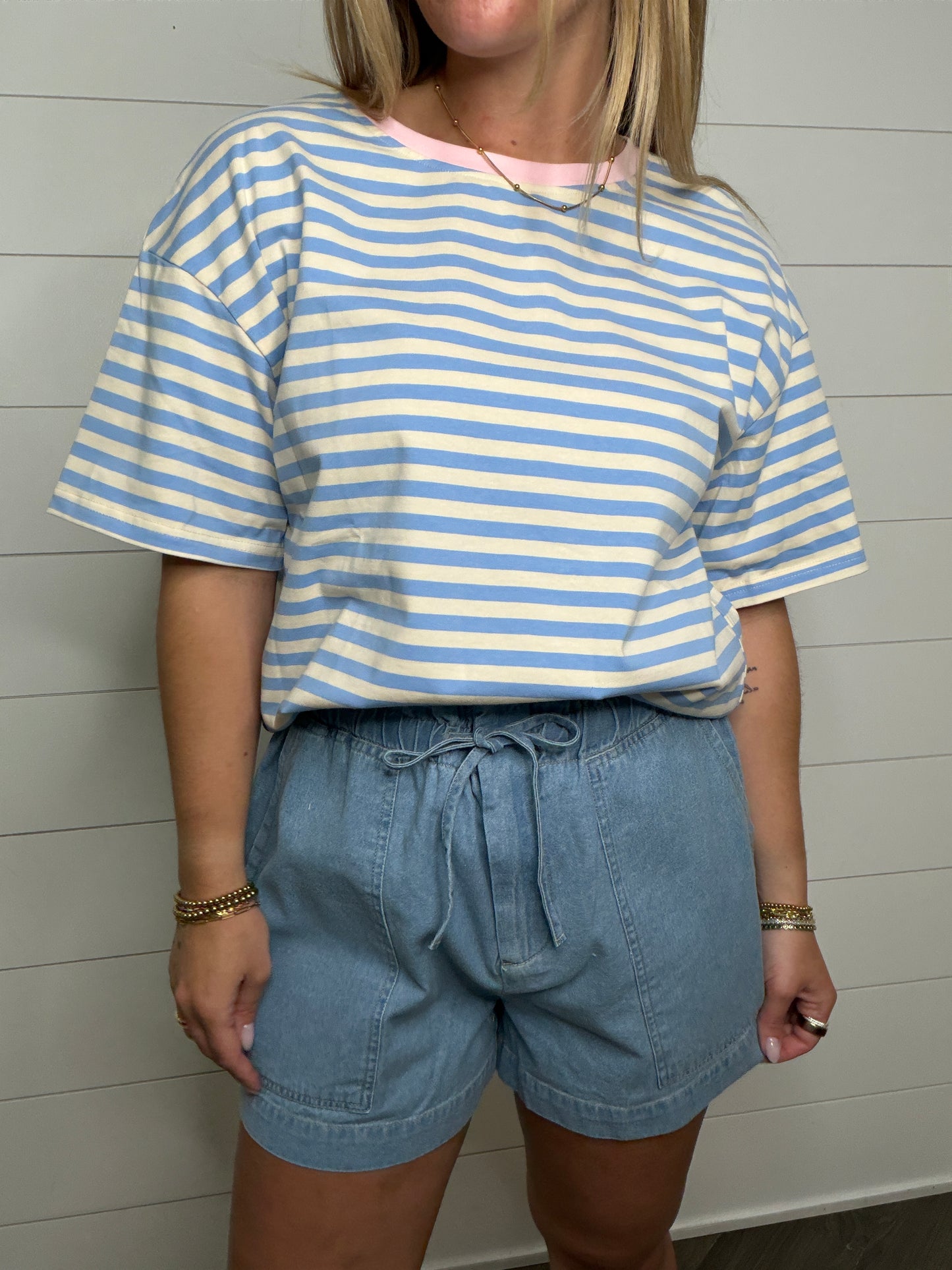 Contrast Stripe Tee