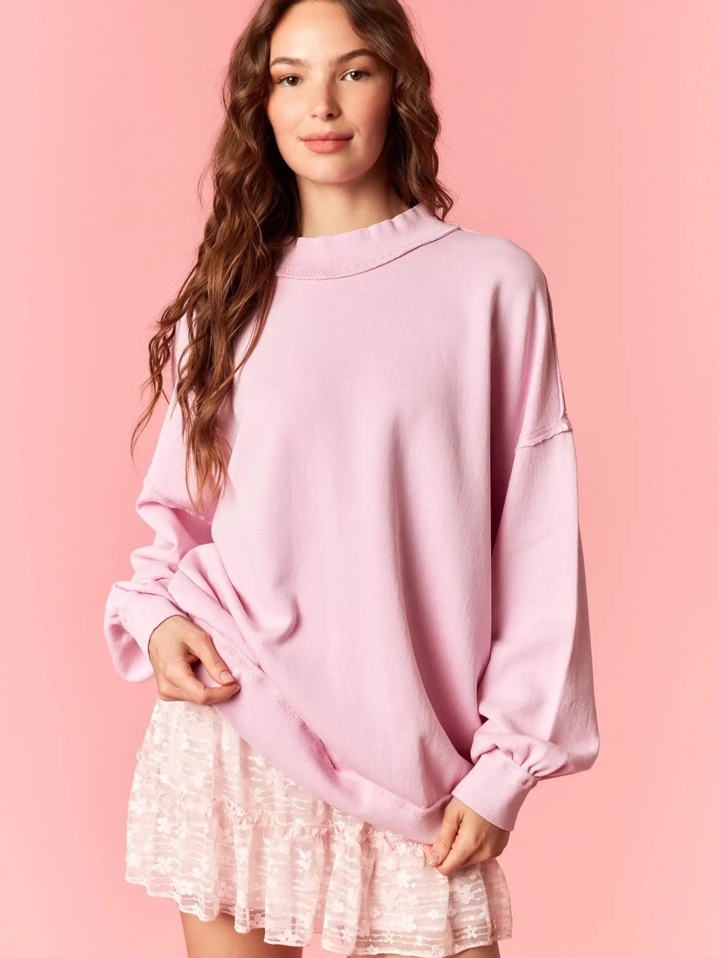 Mineral Washed Mockneck