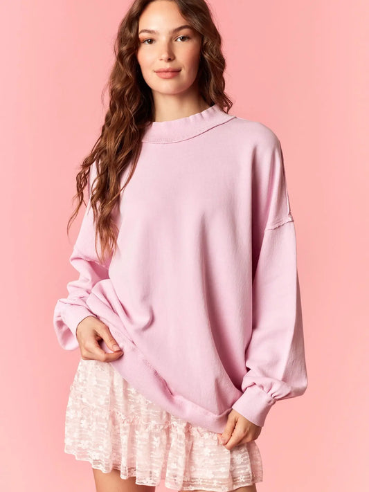 Mineral Washed Mockneck