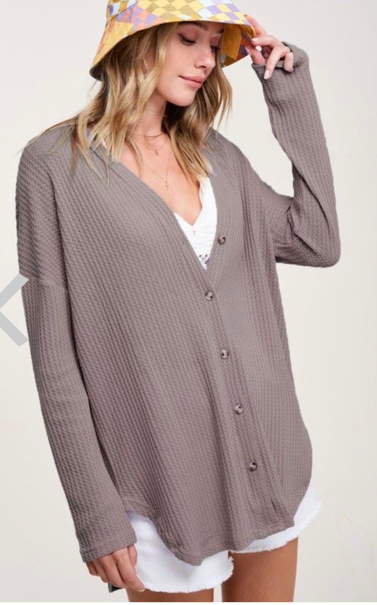 Waffle Knit Cardigan